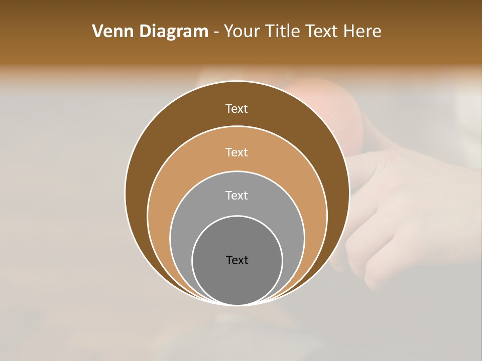 Man Sitting On Floor Holding An Orange PowerPoint Template