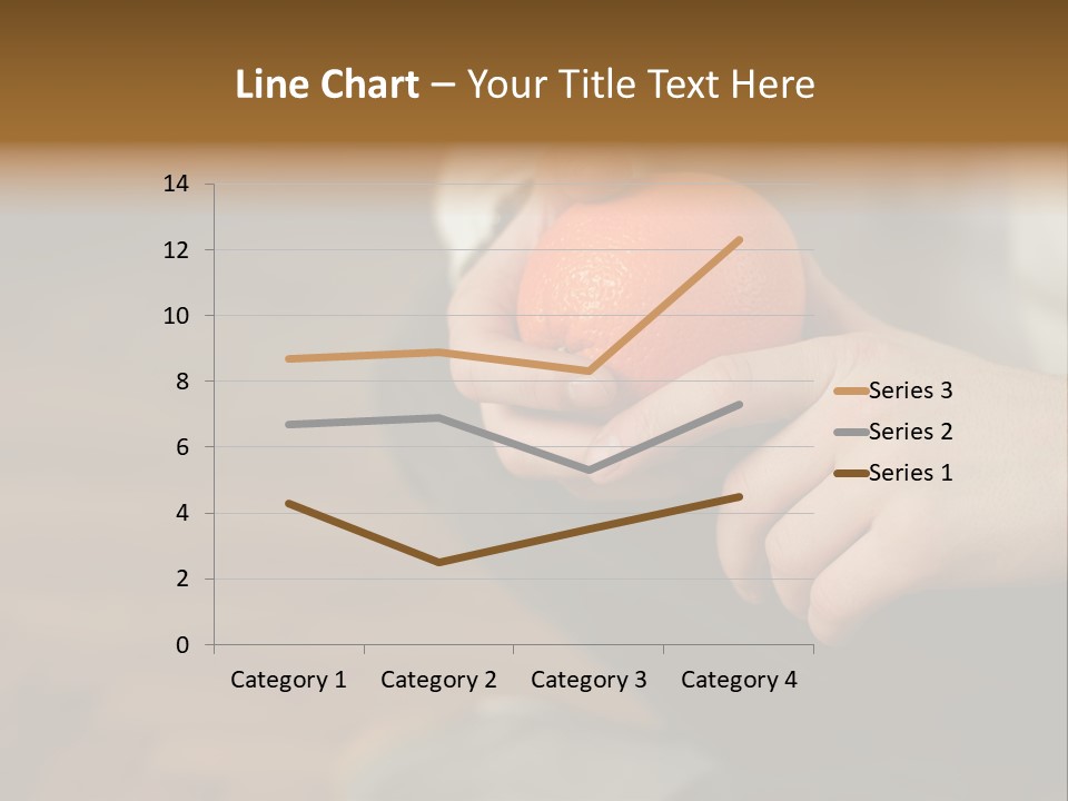 Man Sitting On Floor Holding An Orange PowerPoint Template