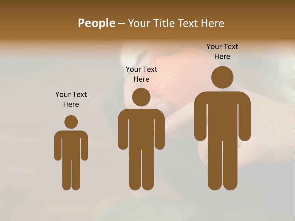 Man Sitting On Floor Holding An Orange PowerPoint Template