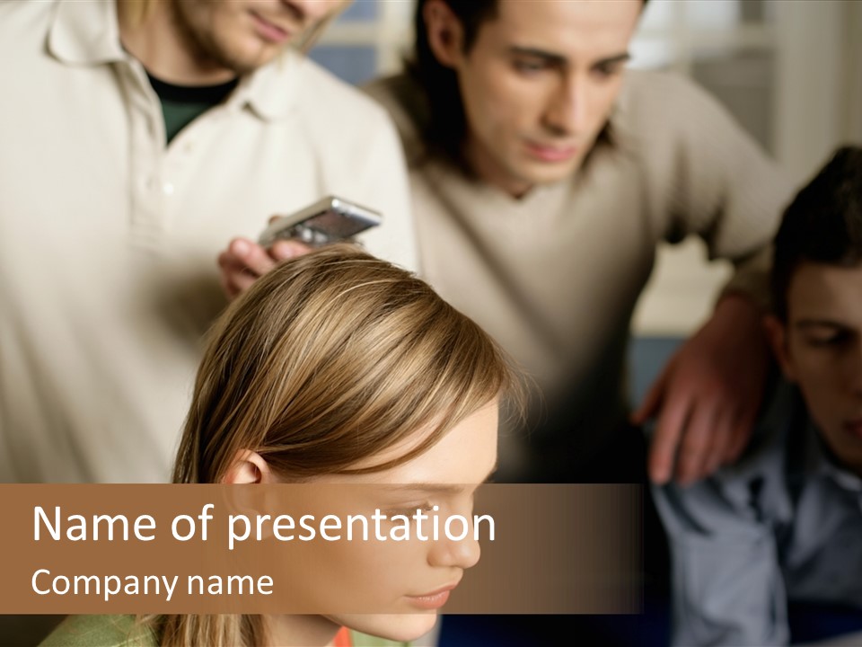 Colleagues Working Together PowerPoint Template