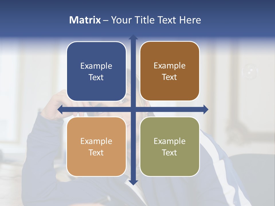 Man Looking At Floating Bubbles PowerPoint Template