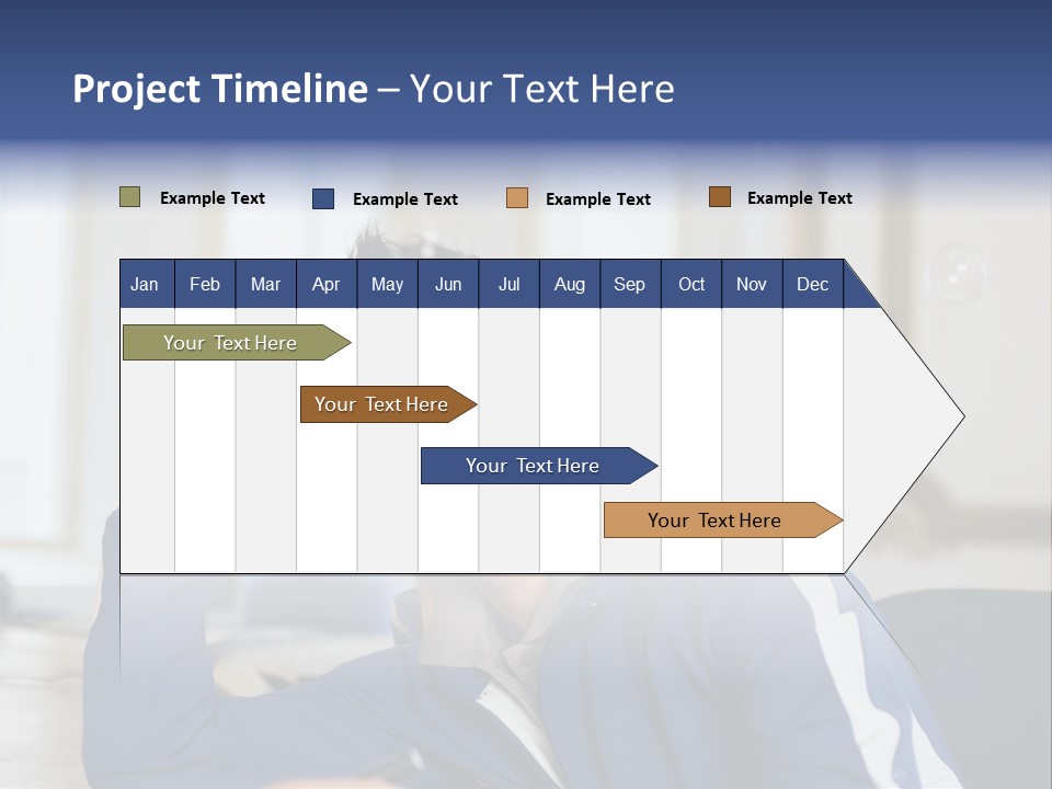 Man Looking At Floating Bubbles PowerPoint Template