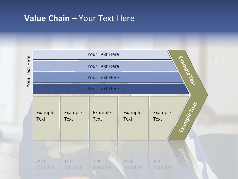 Man Looking At Floating Bubbles PowerPoint Template