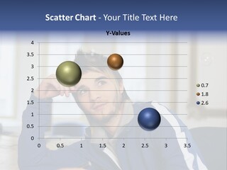 Man Looking At Floating Bubbles PowerPoint Template