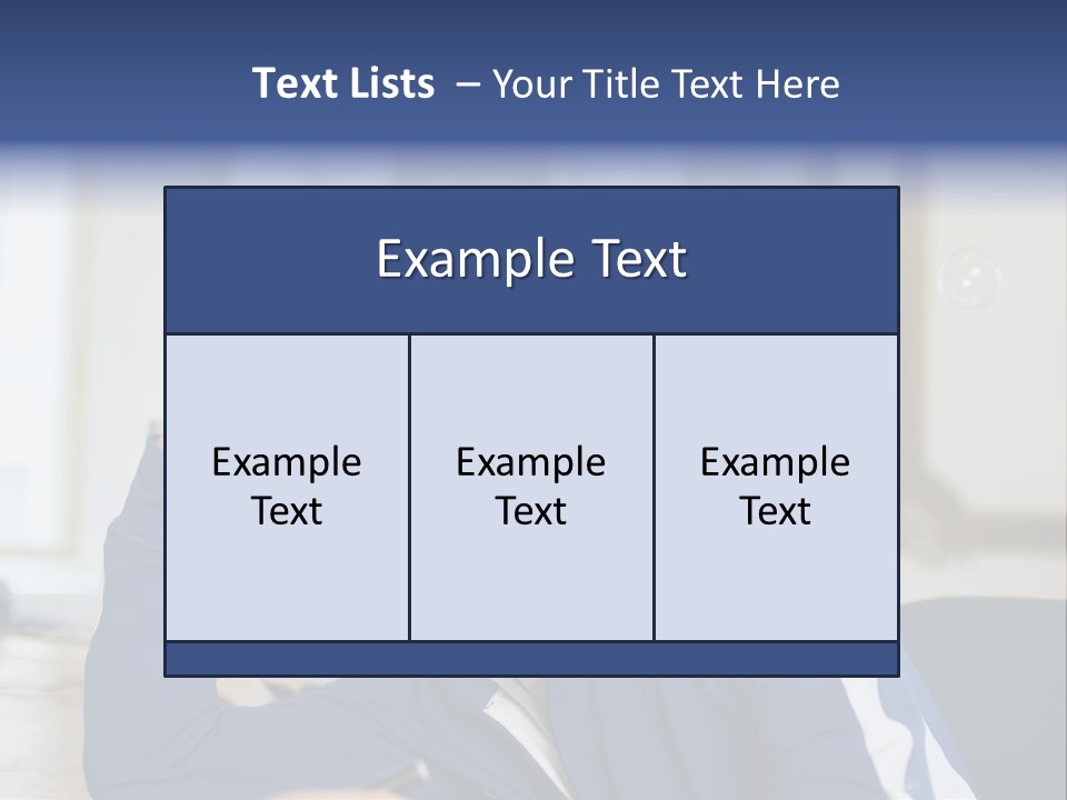 Man Looking At Floating Bubbles PowerPoint Template