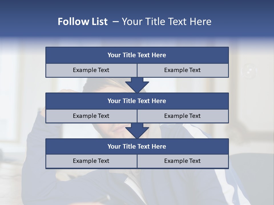 Man Looking At Floating Bubbles PowerPoint Template
