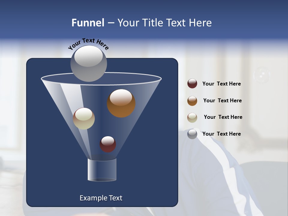 Man Looking At Floating Bubbles PowerPoint Template