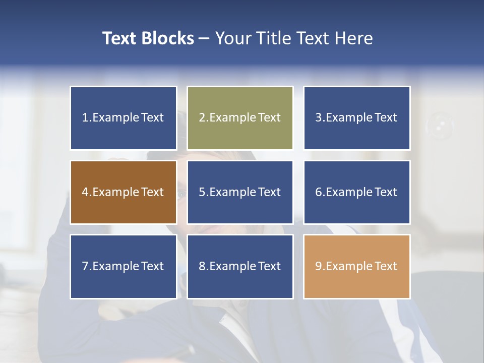 Man Looking At Floating Bubbles PowerPoint Template