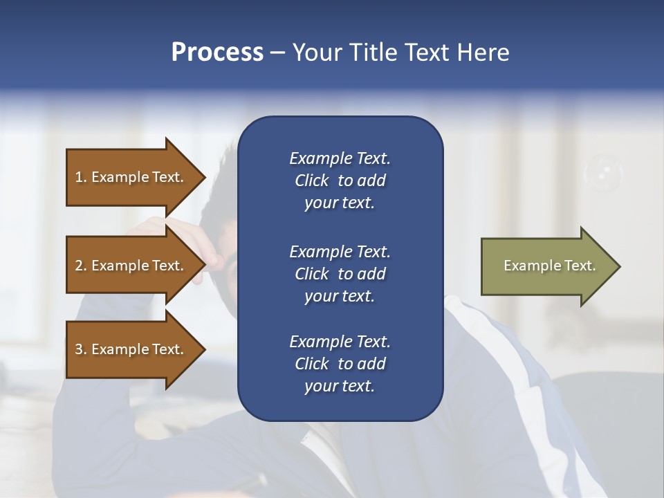 Man Looking At Floating Bubbles PowerPoint Template