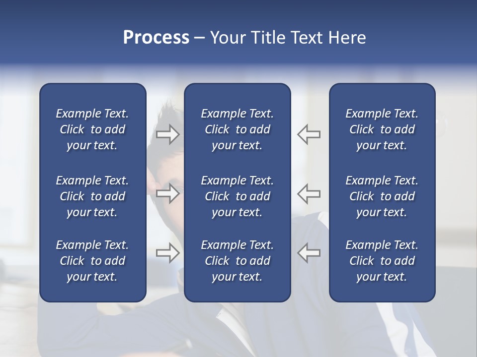 Man Looking At Floating Bubbles PowerPoint Template
