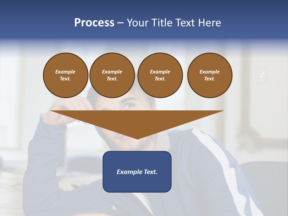 Man Looking At Floating Bubbles PowerPoint Template