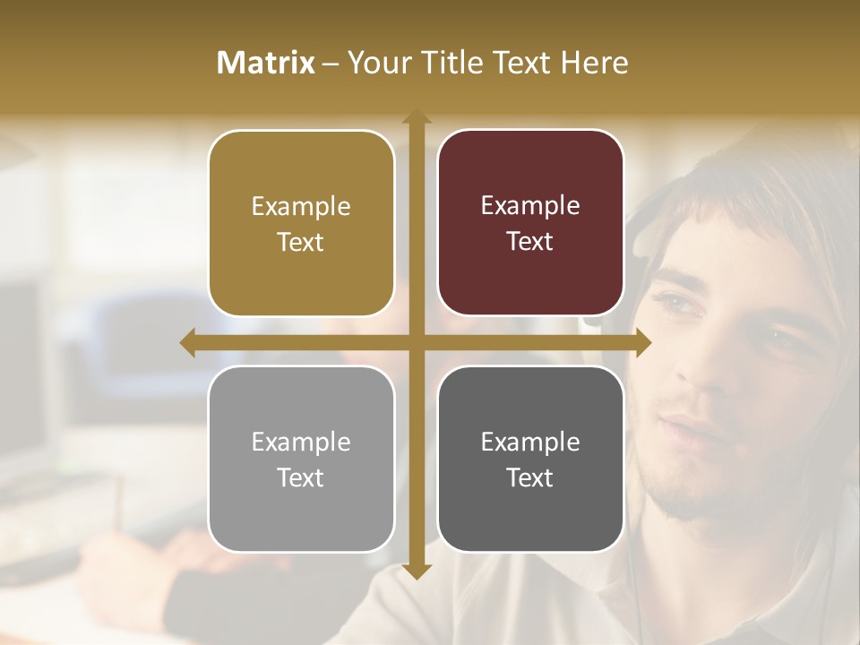 Colleagues In An Office PowerPoint Template