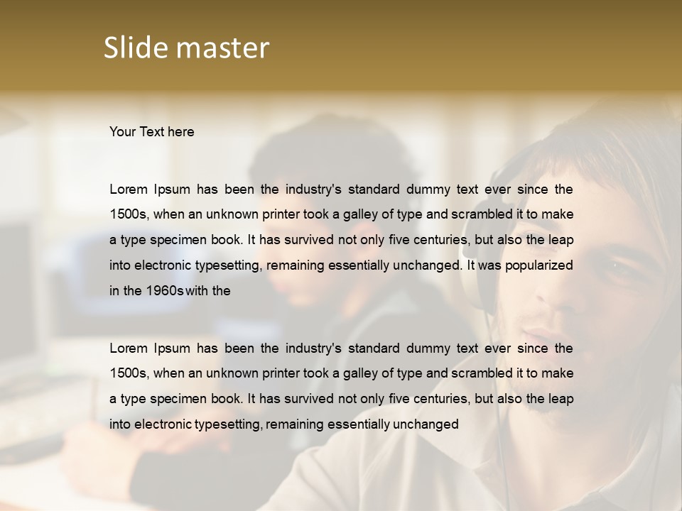 Colleagues In An Office PowerPoint Template