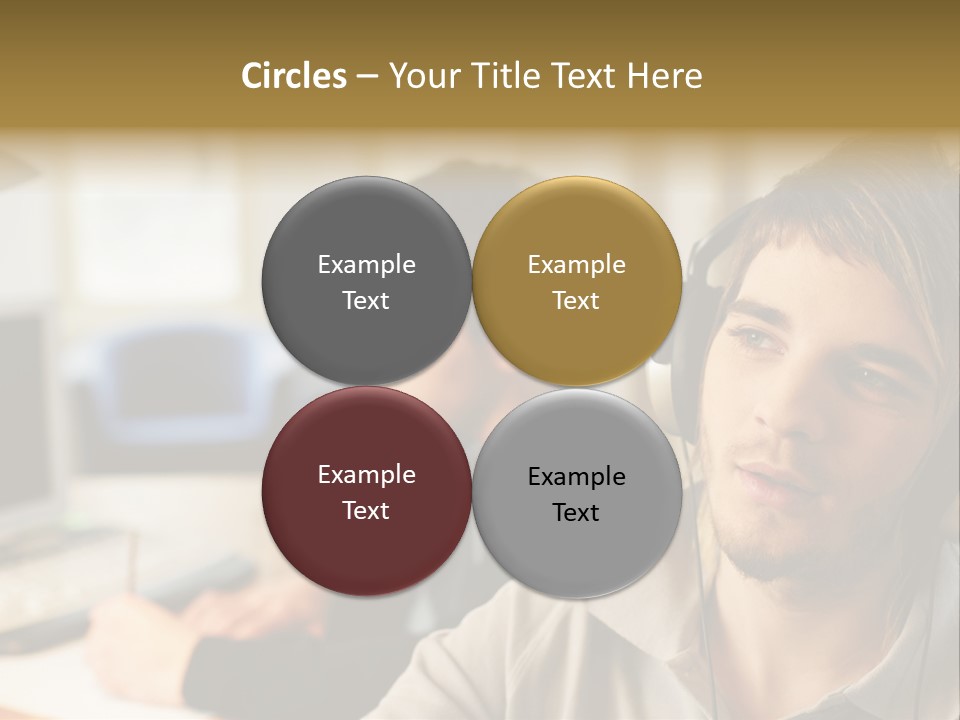 Colleagues In An Office PowerPoint Template