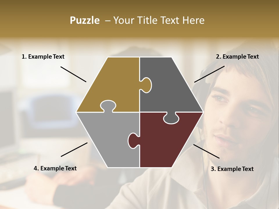 Colleagues In An Office PowerPoint Template