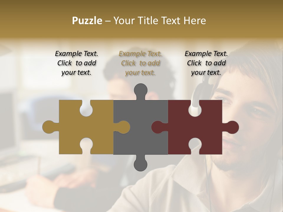 Colleagues In An Office PowerPoint Template