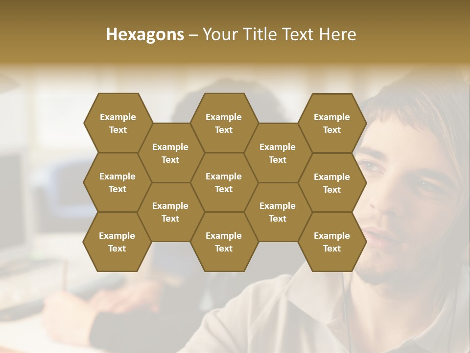 Colleagues In An Office PowerPoint Template