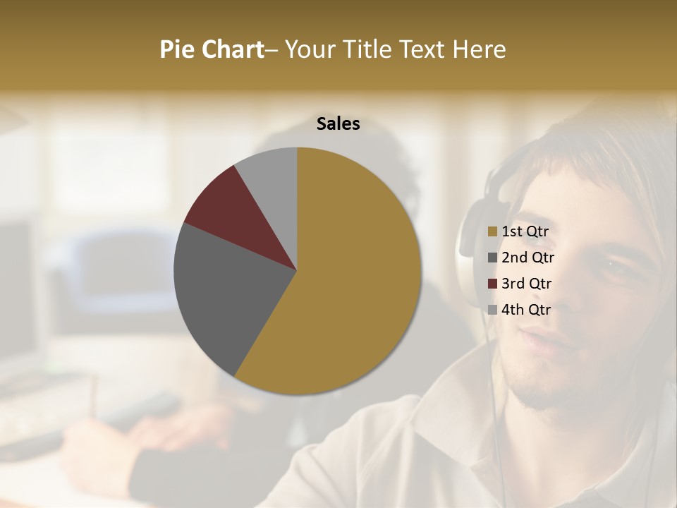 Colleagues In An Office PowerPoint Template