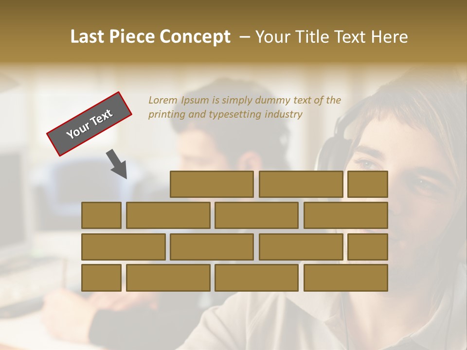 Colleagues In An Office PowerPoint Template