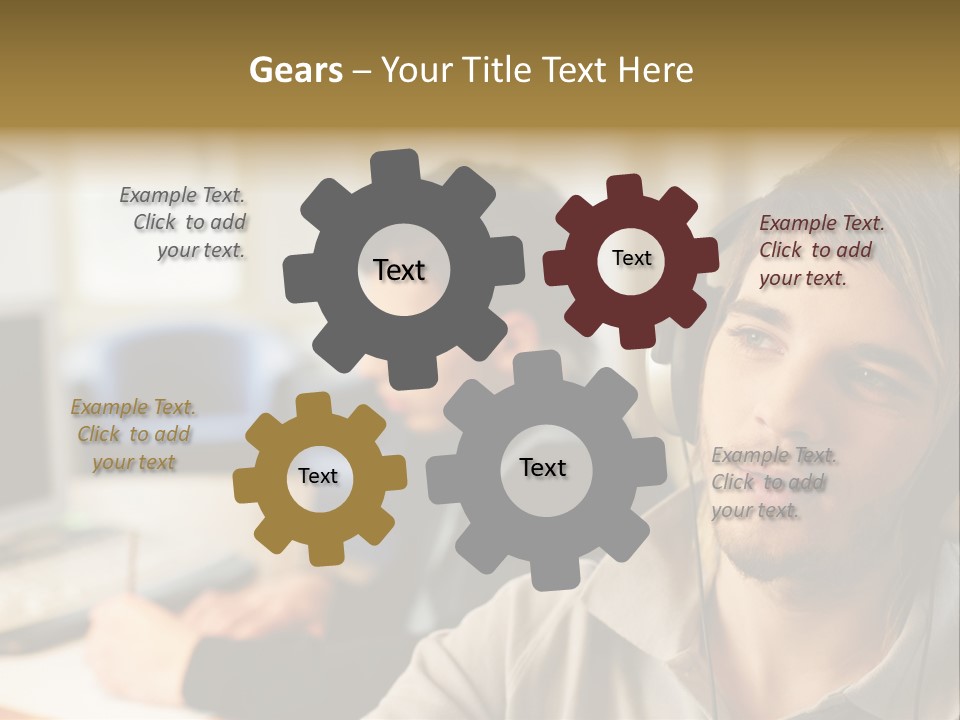 Colleagues In An Office PowerPoint Template