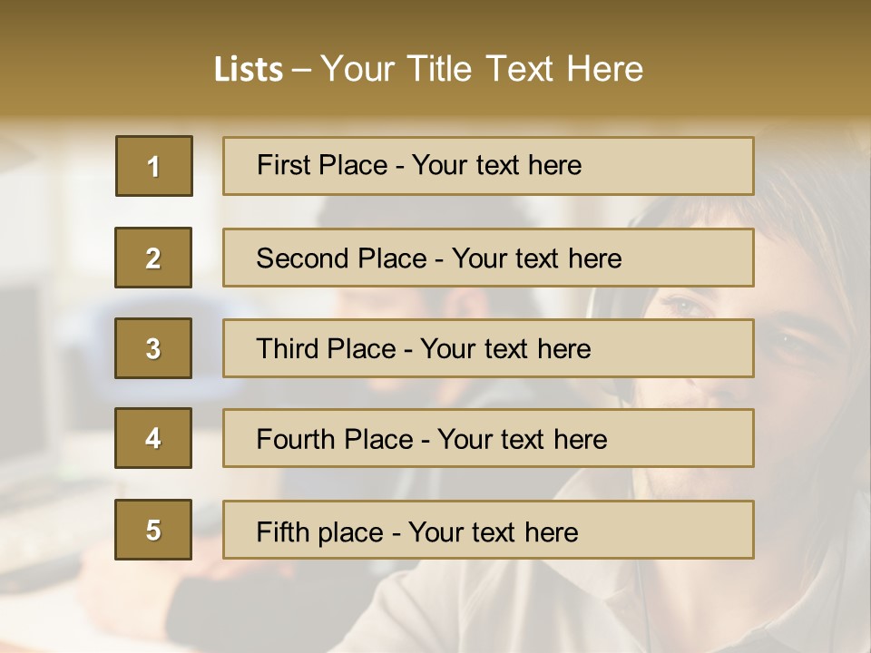 Colleagues In An Office PowerPoint Template