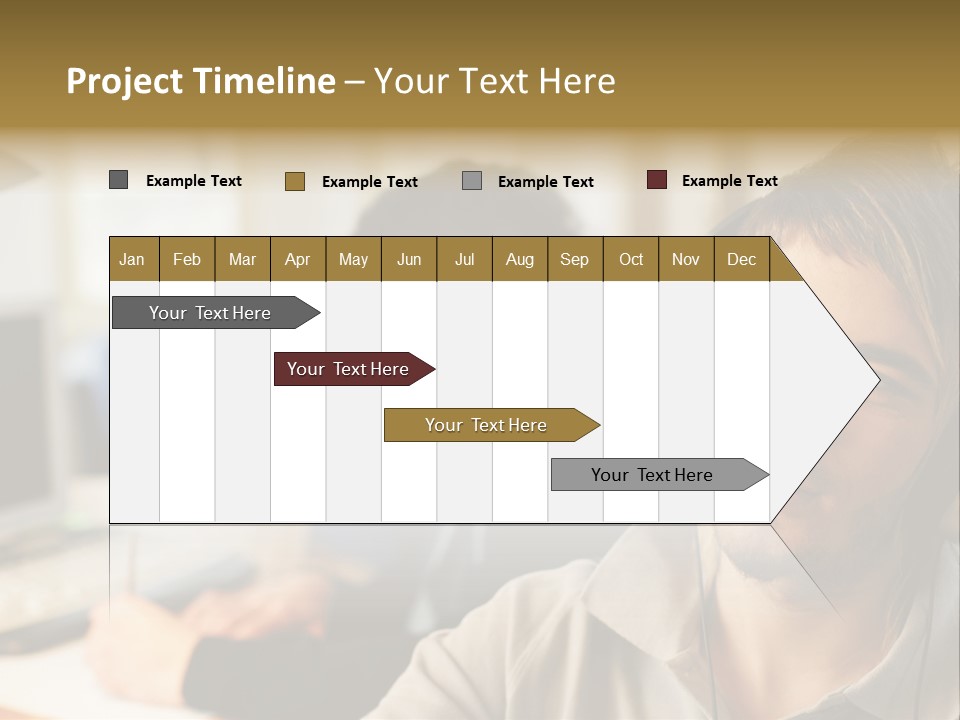 Colleagues In An Office PowerPoint Template
