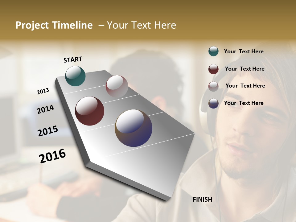 Colleagues In An Office PowerPoint Template