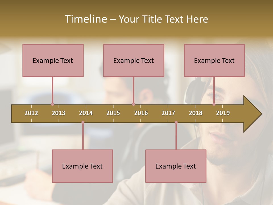 Colleagues In An Office PowerPoint Template