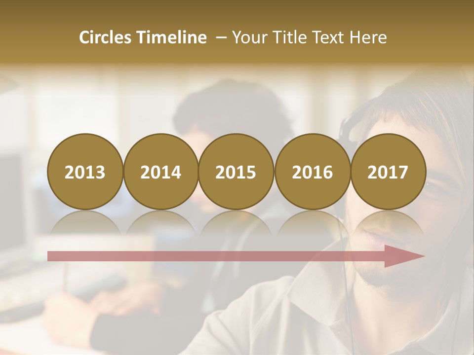 Colleagues In An Office PowerPoint Template
