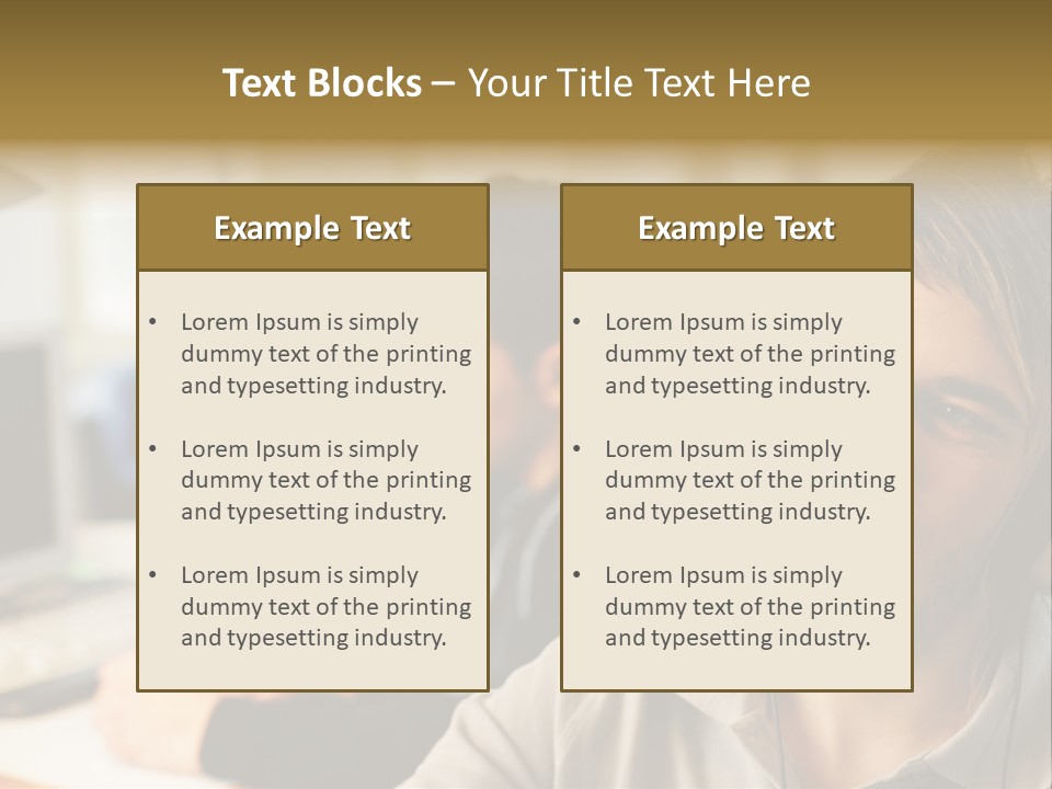 Colleagues In An Office PowerPoint Template