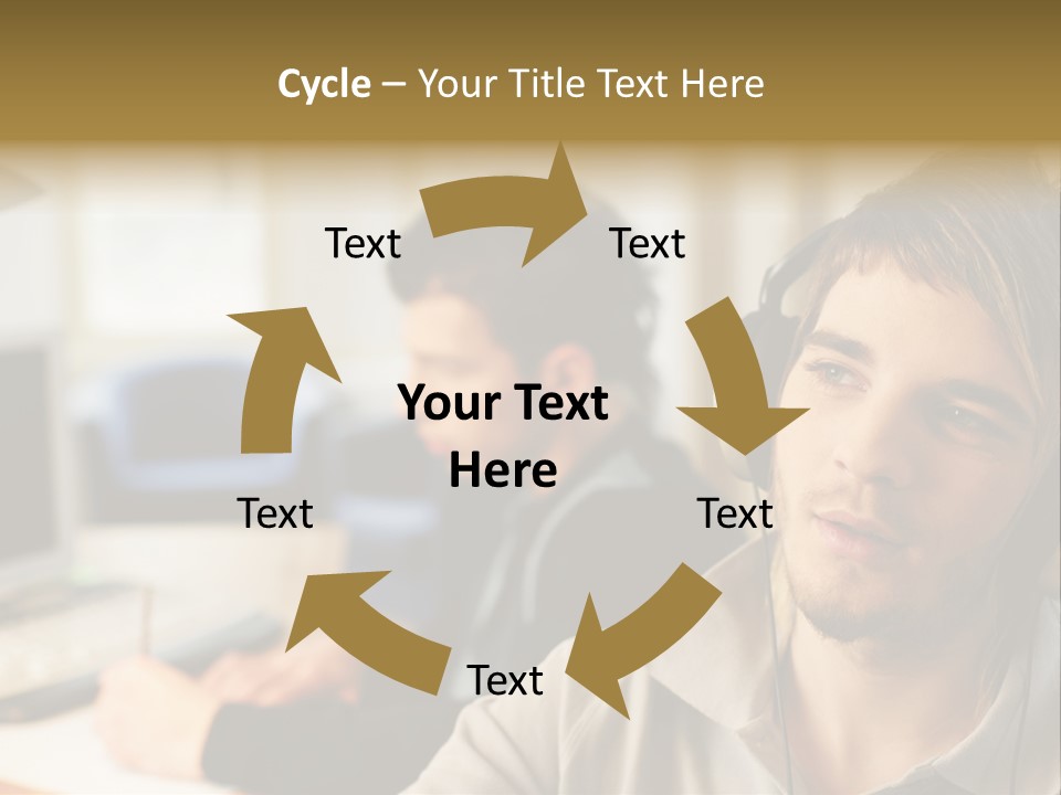 Colleagues In An Office PowerPoint Template