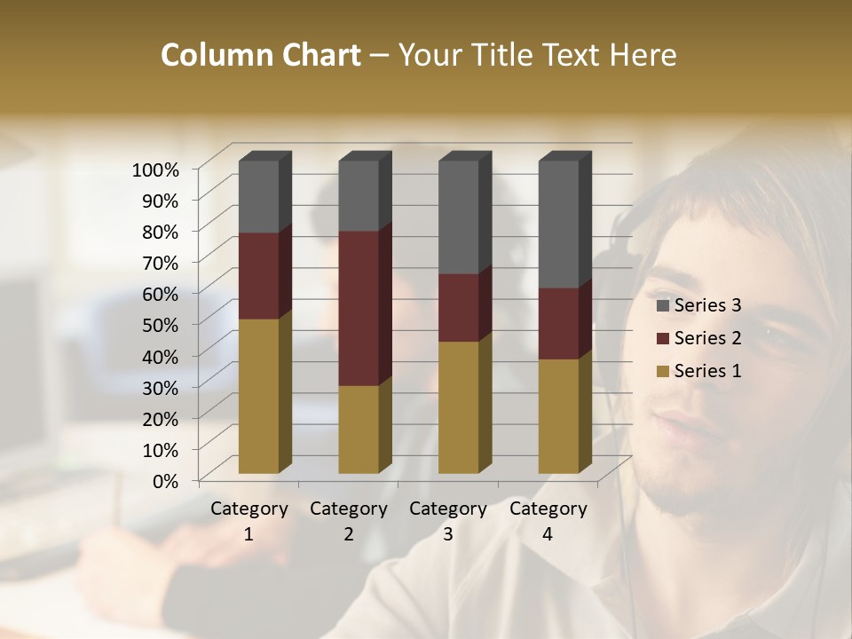Colleagues In An Office PowerPoint Template