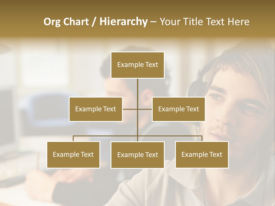 Colleagues In An Office PowerPoint Template