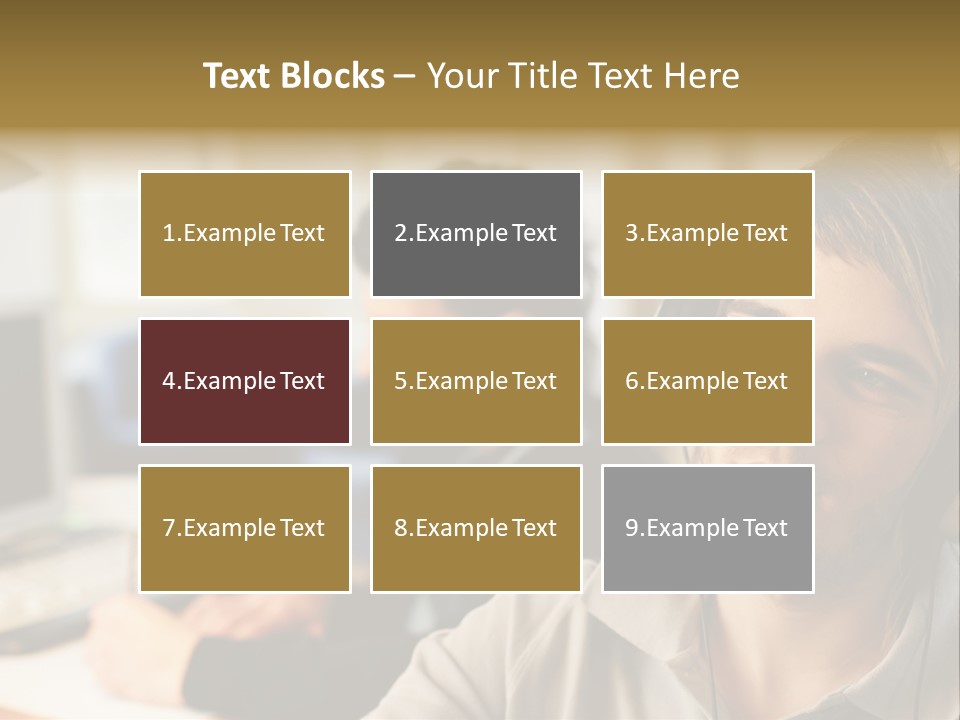 Colleagues In An Office PowerPoint Template