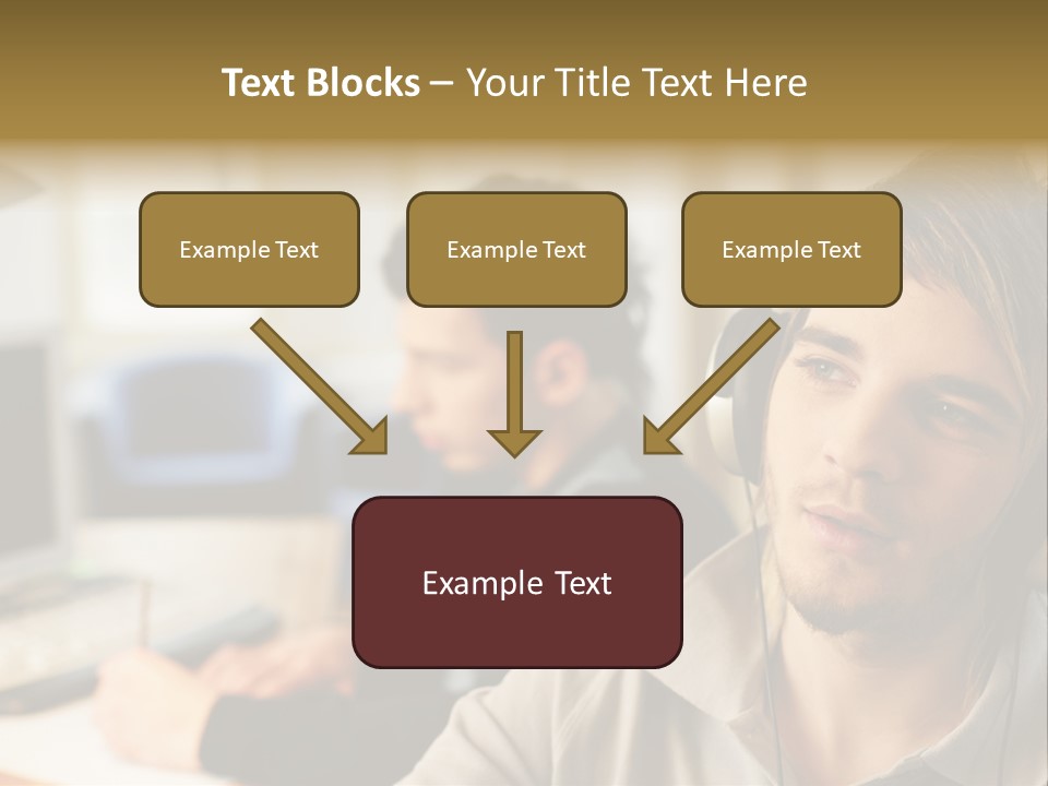 Colleagues In An Office PowerPoint Template