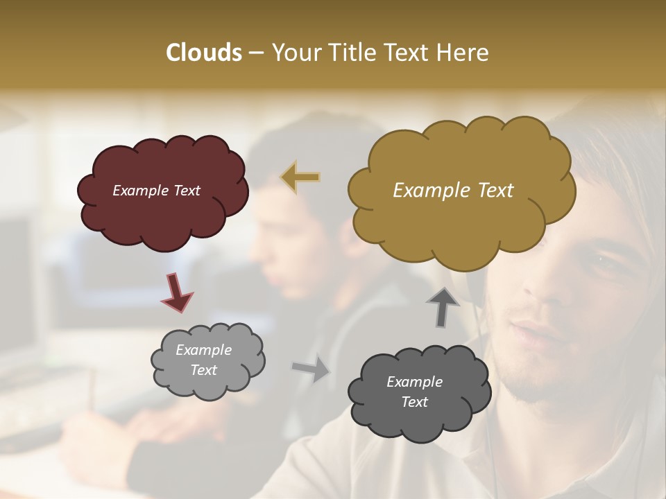 Colleagues In An Office PowerPoint Template