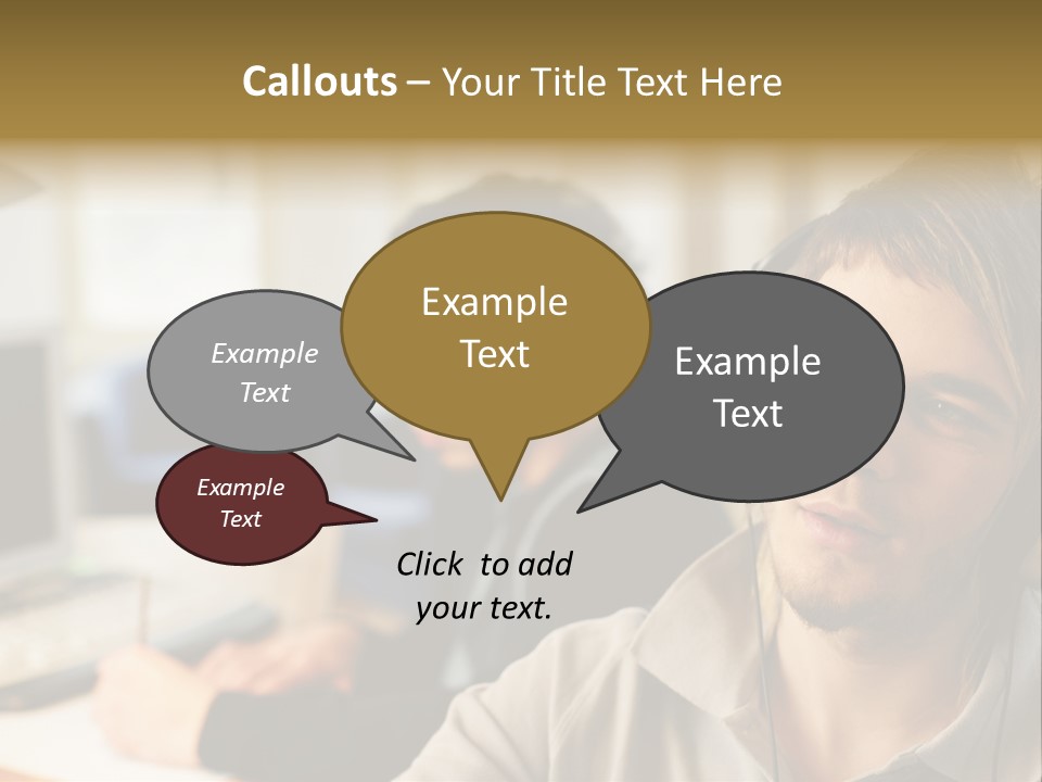 Colleagues In An Office PowerPoint Template