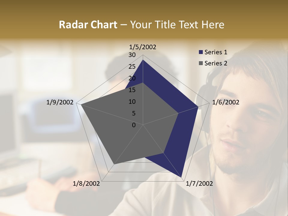 Colleagues In An Office PowerPoint Template