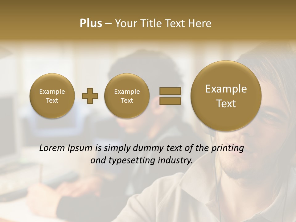 Colleagues In An Office PowerPoint Template