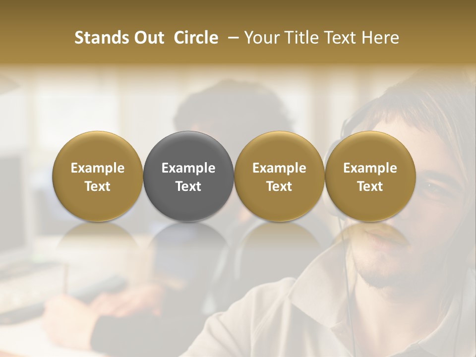 Colleagues In An Office PowerPoint Template