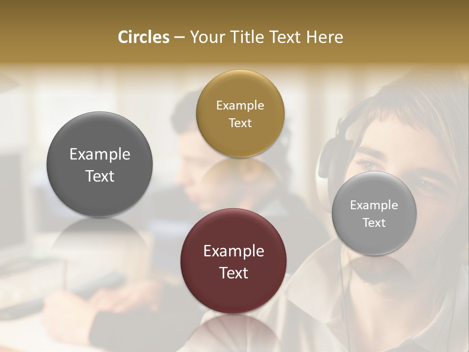 Colleagues In An Office PowerPoint Template