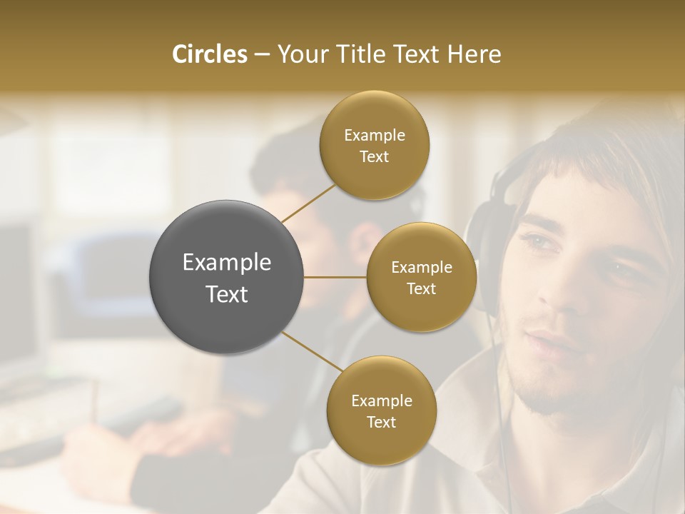 Colleagues In An Office PowerPoint Template