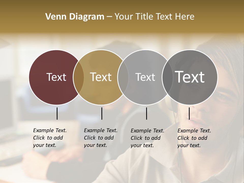 Colleagues In An Office PowerPoint Template