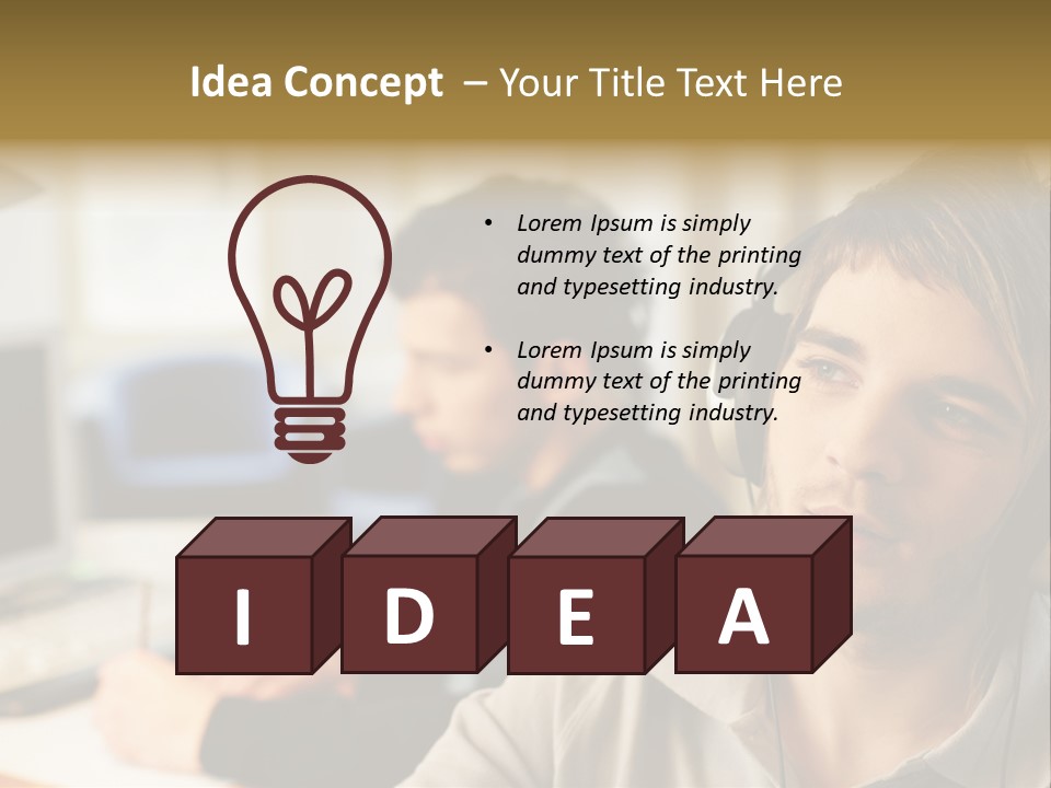 Colleagues In An Office PowerPoint Template