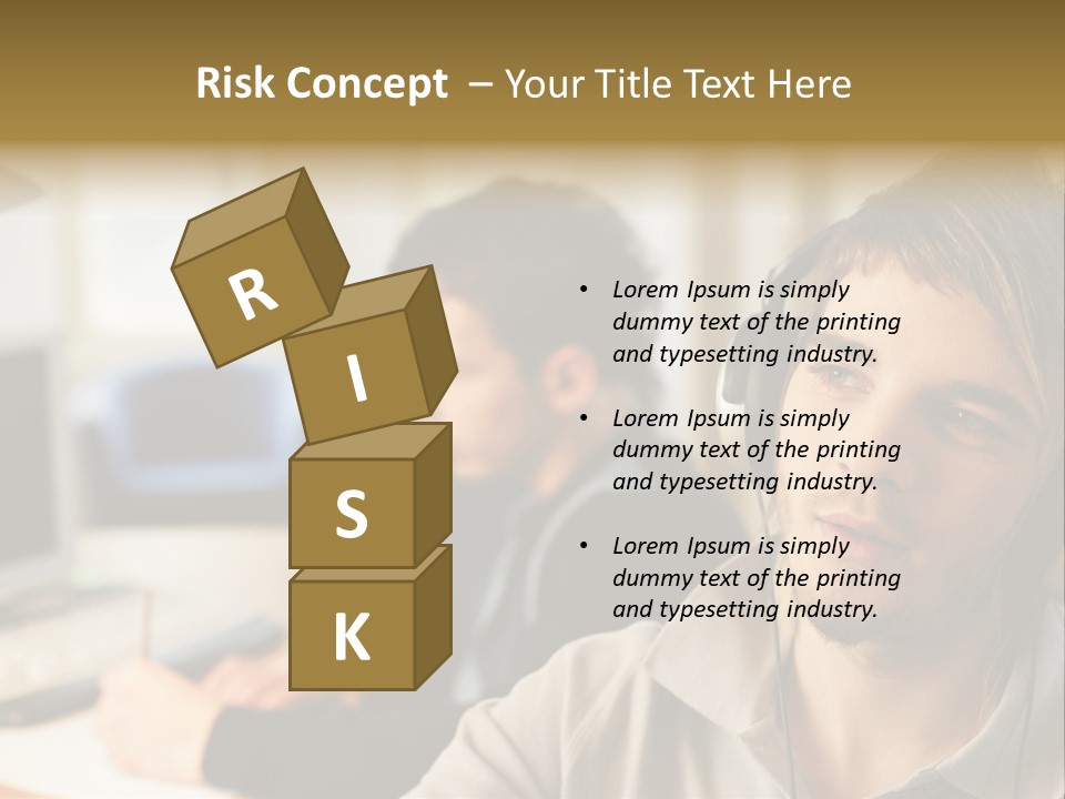 Colleagues In An Office PowerPoint Template