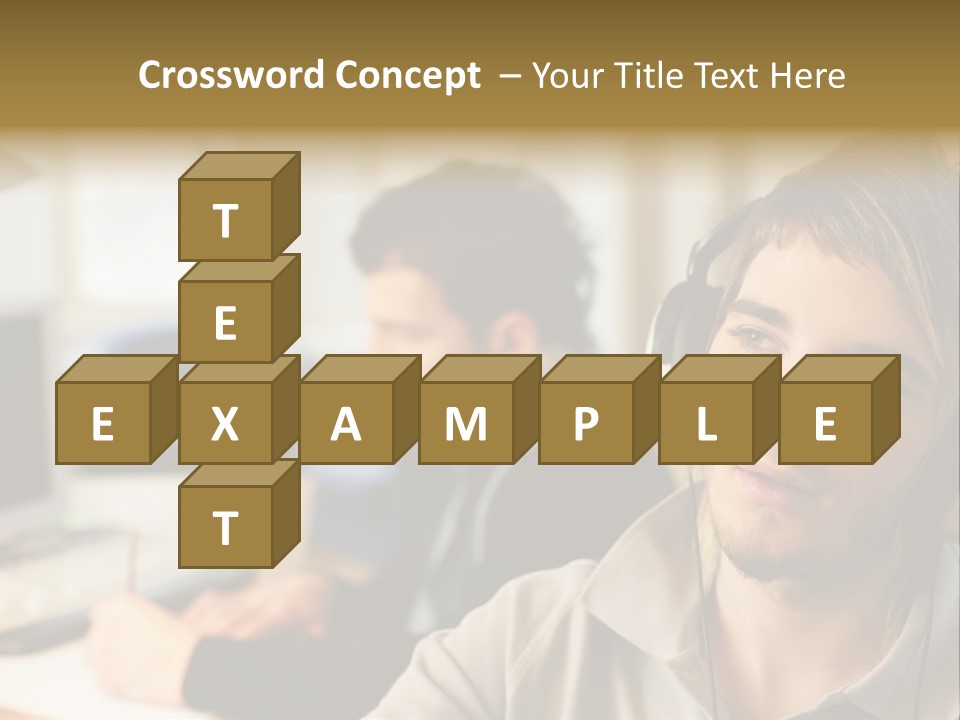 Colleagues In An Office PowerPoint Template