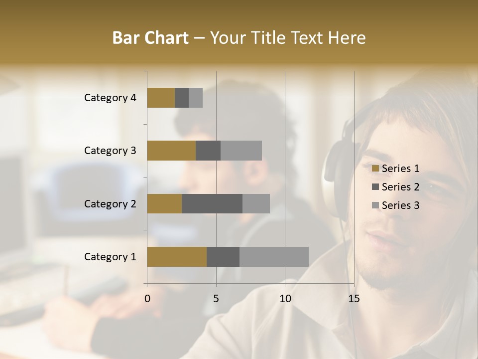 Colleagues In An Office PowerPoint Template