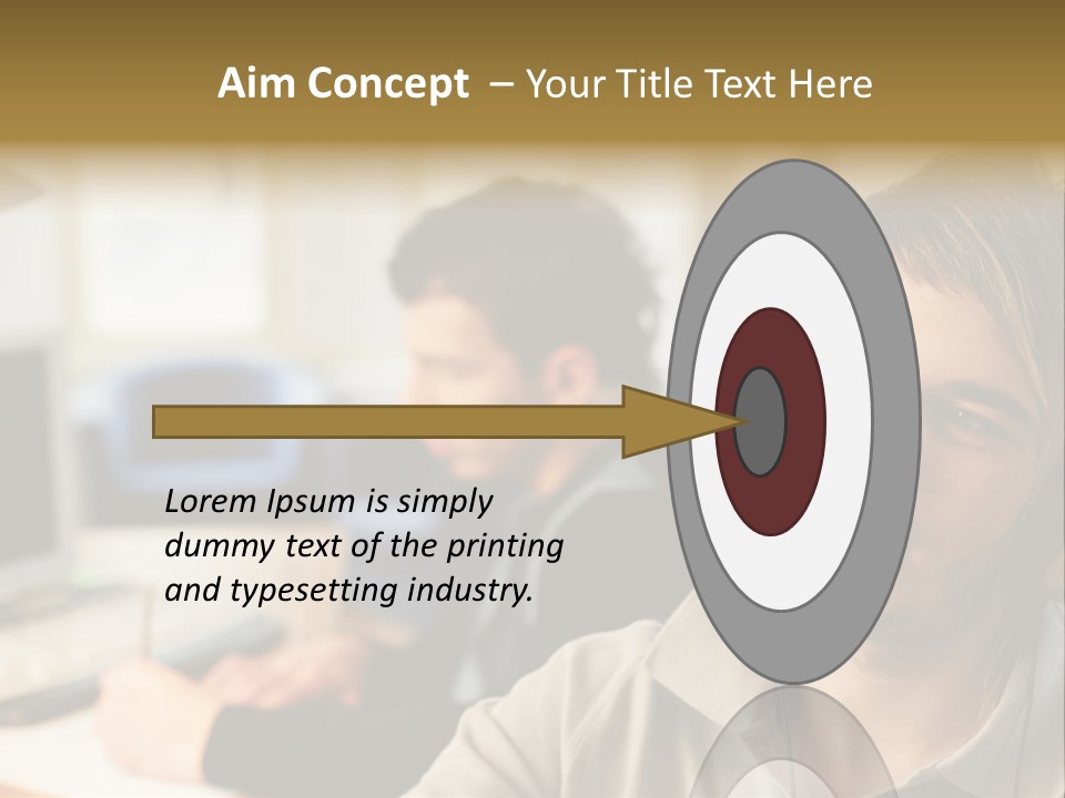 Colleagues In An Office PowerPoint Template