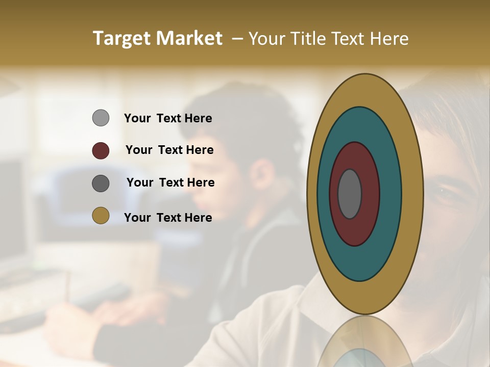 Colleagues In An Office PowerPoint Template