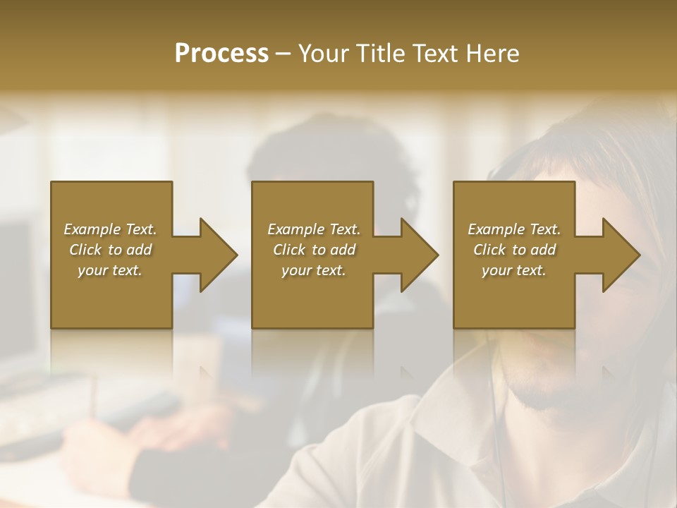 Colleagues In An Office PowerPoint Template
